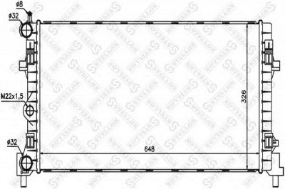 STELLOX 1026222sx -  РАДИАТОР ПОАР VOLKSWAGEN POLO,SKODA RAPID 2 ГОДА Г