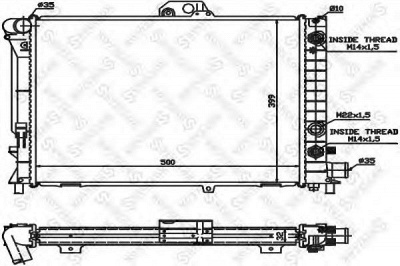 STELLOX 1026228sx -  Радиатор, охлаждение двигателя