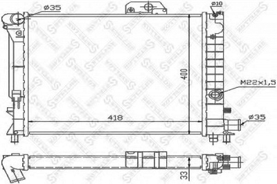 STELLOX 1026234sx -  Радиатор, охлаждение двигателя