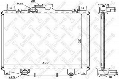 STELLOX 1026255sx -  Радиатор, охлаждение двигателя