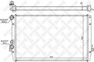 STELLOX 1026402sx -  Радиатор, охлаждение двигателя
