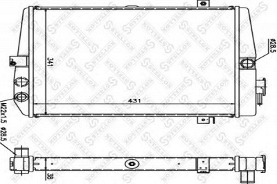 STELLOX 1026404sx -  Радиатор, охлаждение двигателя