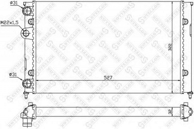 STELLOX 1026413sx -  Радиатор, охлаждение двигателя