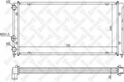 STELLOX 1026421sx -  Радиатор, охлаждение двигателя