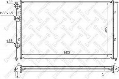 STELLOX 1026424sx -  Радиатор, охлаждение двигателя