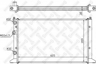 STELLOX 1026426sx -  Радиатор, охлаждение двигателя