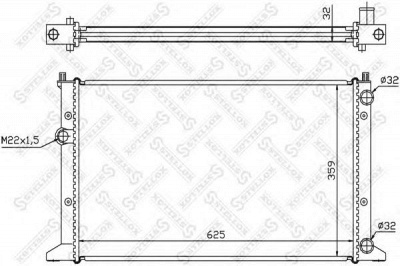 STELLOX 1026427sx -  Радиатор, охлаждение двигателя