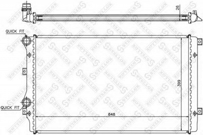 STELLOX 1026428sx -  Радиатор, охлаждение двигателя