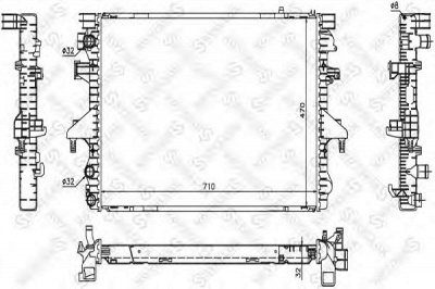 STELLOX 1026429sx -  Радиатор, охлаждение двигателя