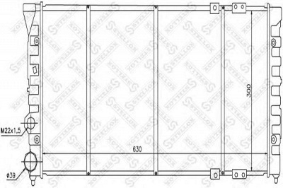 STELLOX 1026432sx -  Радиатор, охлаждение двигателя