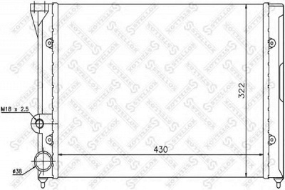 STELLOX 1026433sx -  Радиатор, охлаждение двигателя