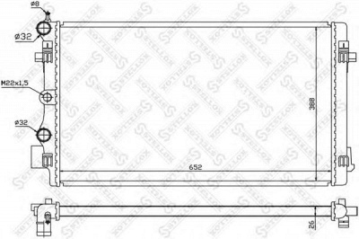 STELLOX 1026434sx -  Радиатор, охлаждение двигателя