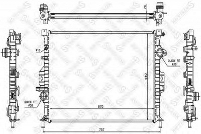 STELLOX 1026464sx -  Радиатор, охлаждение двигателя