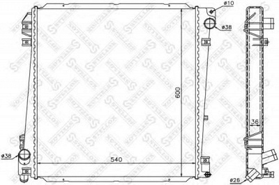 STELLOX 1026521sx -  Радиатор, охлаждение двигателя