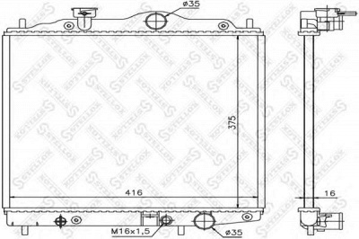 STELLOX 1026548sx -  Радиатор, охлаждение двигателя
