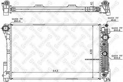 STELLOX 1026549sx -  Радиатор, охлаждение двигателя