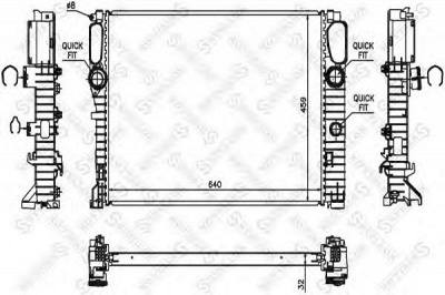 STELLOX 1026550sx -  Радиатор, охлаждение двигателя