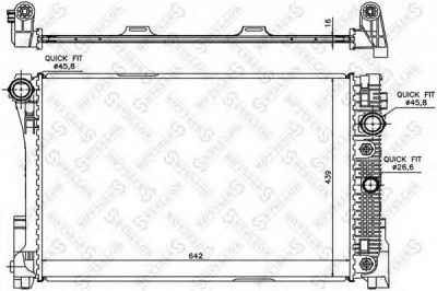 STELLOX 1026554sx -  Радиатор, охлаждение двигателя