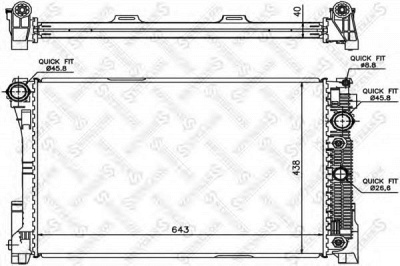 STELLOX 1026555sx -  Радиатор, охлаждение двигателя