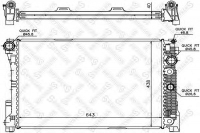 STELLOX 1026556sx -  Радиатор, охлаждение двигателя