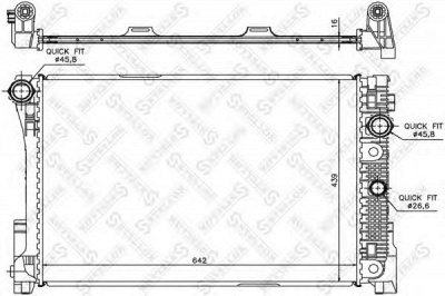 STELLOX 1026557sx -  Радиатор, охлаждение двигателя