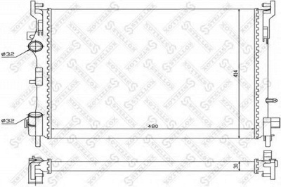 STELLOX 1026561sx -  Радиатор, охлаждение двигателя