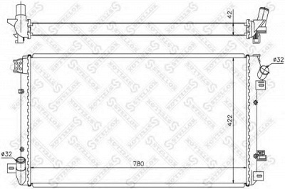 STELLOX 1026567sx -  Радиатор, охлаждение двигателя