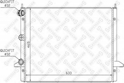 STELLOX 1026571sx -  Радиатор, охлаждение двигателя