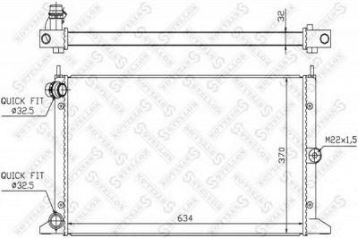 STELLOX 1026572sx -  Радиатор, охлаждение двигателя