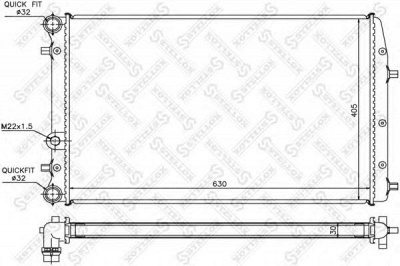 STELLOX 1026576sx -  Радиатор, охлаждение двигателя