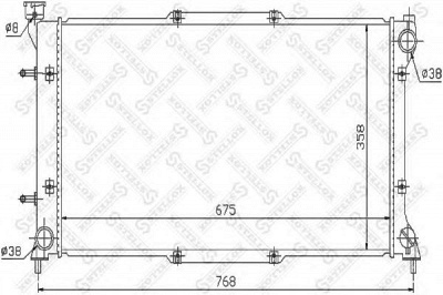 STELLOX 1026639sx -  Радиатор, охлаждение двигателя