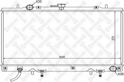 STELLOX 1026690sx -  Радиатор, охлаждение двигателя