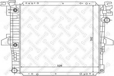 STELLOX 1026740sx -  Радиатор, охлаждение двигателя