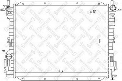 STELLOX 1026748sx -  Радиатор, охлаждение двигателя