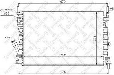 STELLOX 1026749sx -  Радиатор, охлаждение двигателя