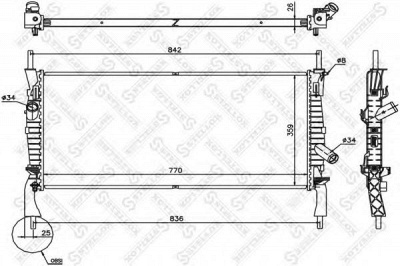 STELLOX 1026752sx -  Радиатор, охлаждение двигателя
