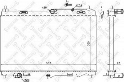 STELLOX 1026753sx -  Радиатор, охлаждение двигателя