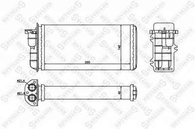 STELLOX 1035008sx -  Теплообменник, отопление салона