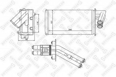 STELLOX 1035016sx -  Теплообменник, отопление салона