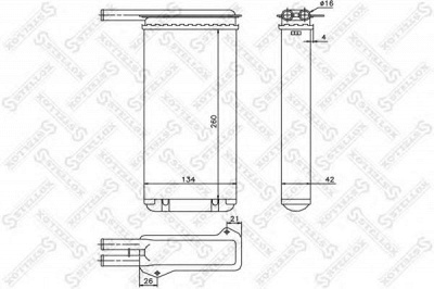 STELLOX 1035022sx -  Теплообменник, отопление салона