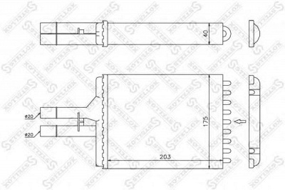 STELLOX 1035076sx -  Теплообменник, отопление салона