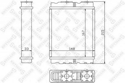 STELLOX 1035136sx -  10-35136-SX_РАДИАТОР ПЕЧКИ! MITSUBISHI COLT/LANCER