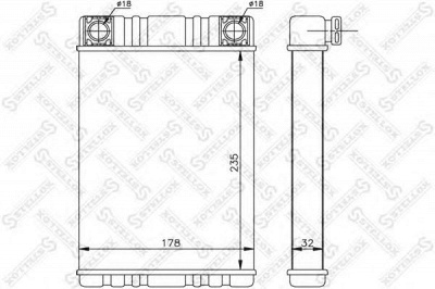 STELLOX 1035144sx -  Теплообменник, отопление салона
