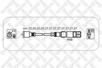 STELLOX 1038436sx -  Комплект проводов зажигания