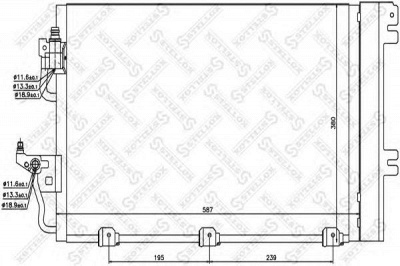 STELLOX 1045003sx -  Конденсатор, кондиционер