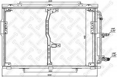STELLOX 1045013sx -  Конденсатор, кондиционер