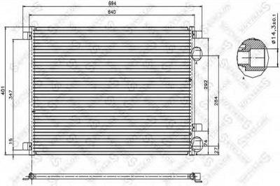 STELLOX 1045034sx -  Конденсатор, кондиционер