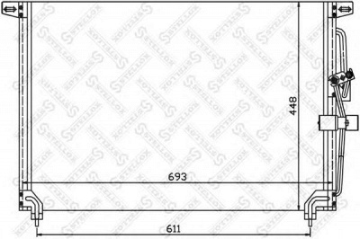 STELLOX 1045048sx -  радиатор кондиционера Opel