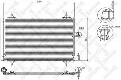 STELLOX 1045064sx -  Конденсатор, кондиционер