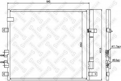 STELLOX 1045070sx -  Конденсатор, кондиционер